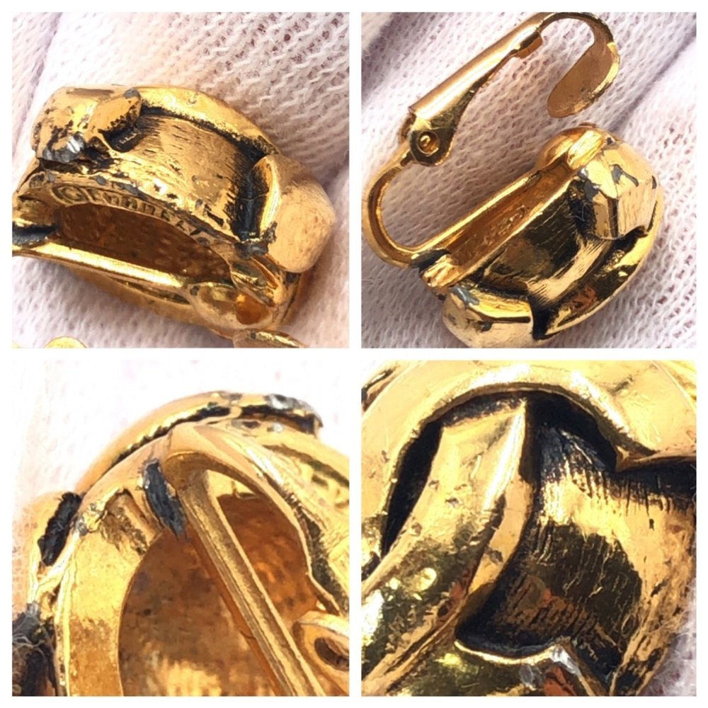 CHANEL Coco Mark Gold Metal Earrings for Women - Picture 6 of 6